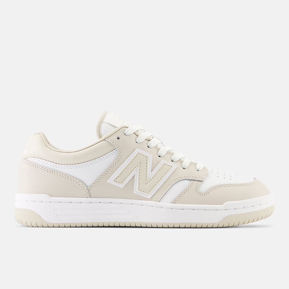 New Balance 480 Shoes Timberwolf with White